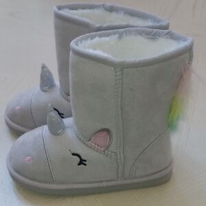 George Cream Furry Kids Boots